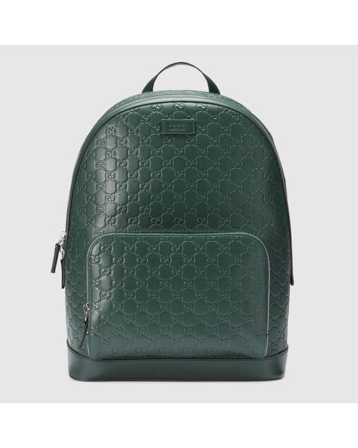 Green backpack clearance leather